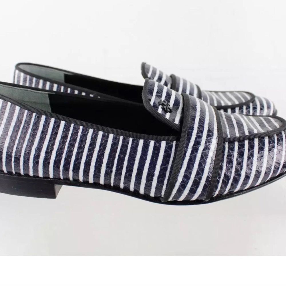 TORY BURCH EVETTE STRIPED LOAFERS US WMNS 8